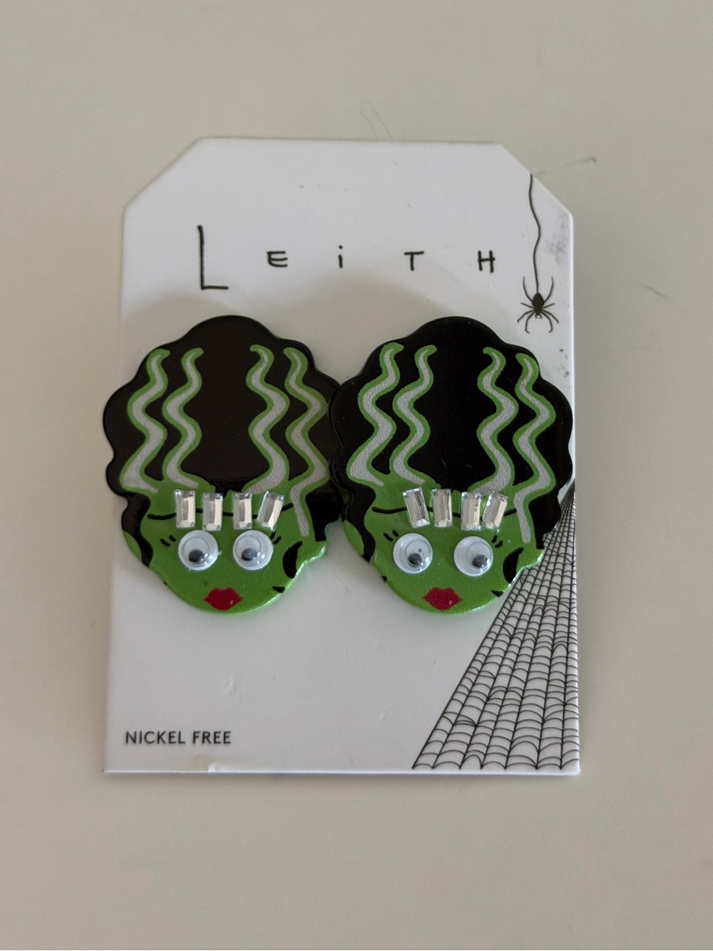 Leith Bride of Frankenstein earrings Halloween New
